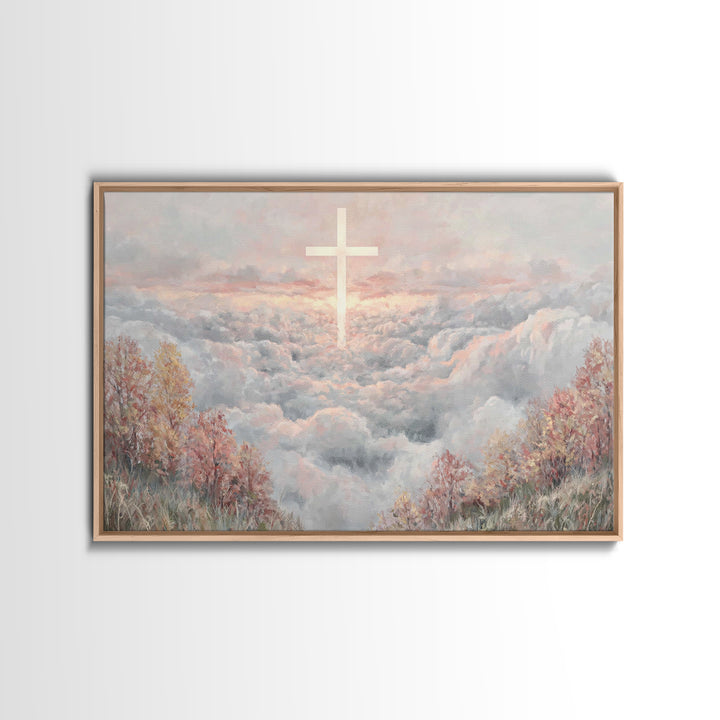 Radiant Lily Grace, Framed Canvas Print, Christian Painting, Christian Decor, Christian Wall Art, Christian Art Canvas, Christmas Wall Art
