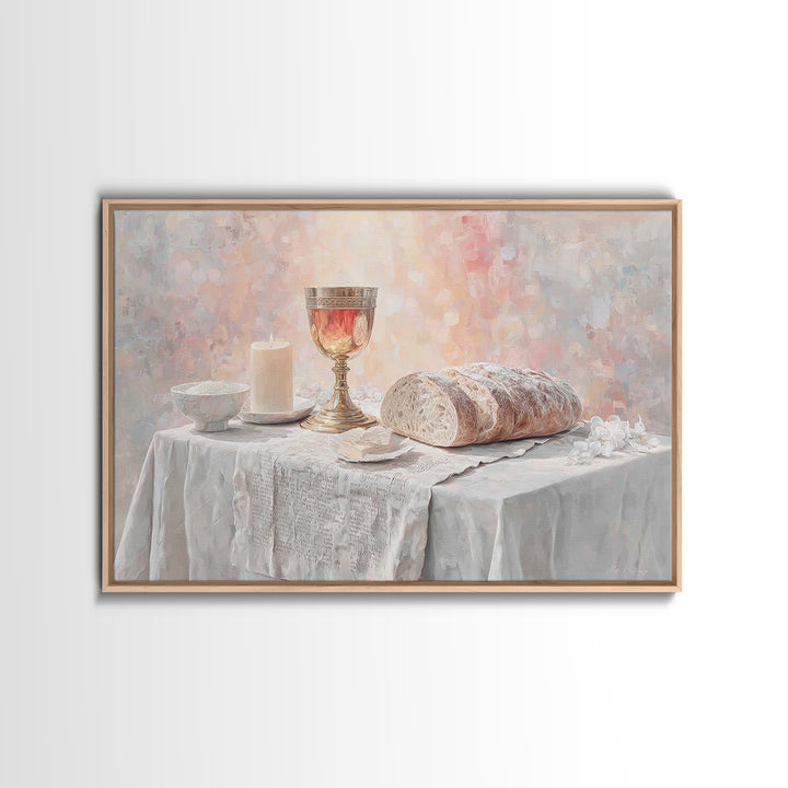 Heavenly Lily Calm – Framed Canvas Print – Christian Art Canvas – Christian Wall Art – Christian Painting – Christian Decor – Christmas Wal