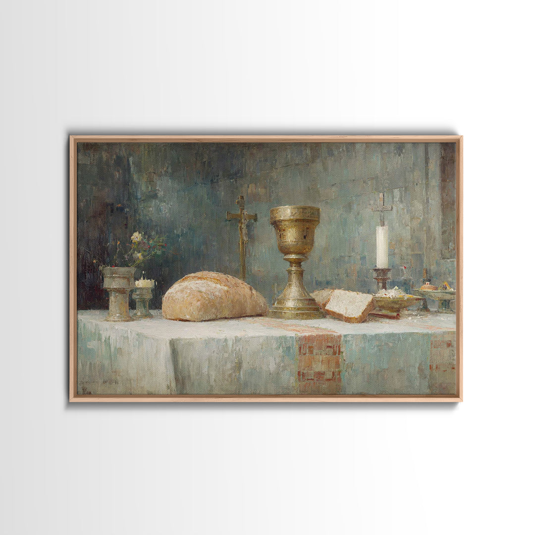 Chalice of Peace - Framed Canvas Print - Christian Art Canvas - Christian Painting - Christian Wall Art - Jesus Painting - Christmas Wall A