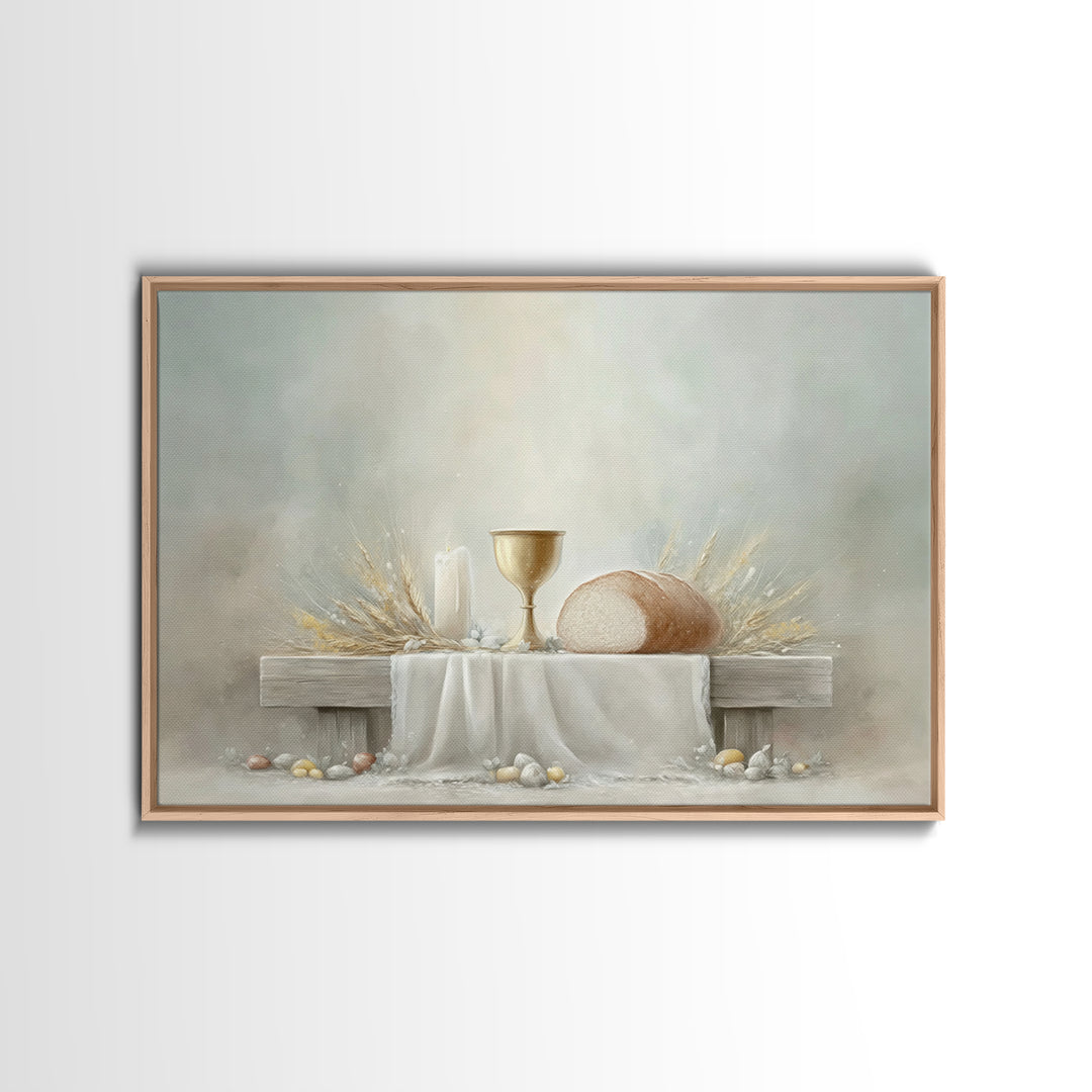 Blessings of Grace - Framed Canvas Print - Christian Painting - Christian Art Canvas - Christmas Wall Art - Christian Wall Art - Jesus Pain