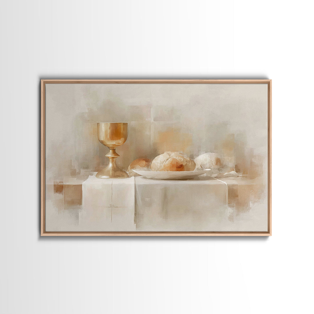 Holy Nativity - Framed Canvas Print - Christmas Wall Art - Christian Art Canvas - Jesus Painting - Christian Painting - Christian Wall Art