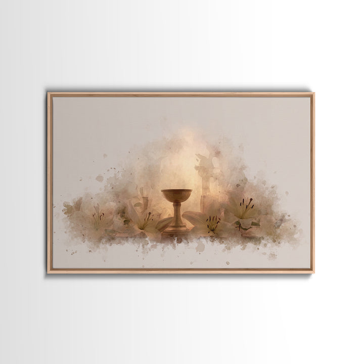 Divine Arrival - Framed Canvas Print - Christian Wall Art - Christmas Wall Art - Jesus Painting - Christian Art Canvas - Christian Painting