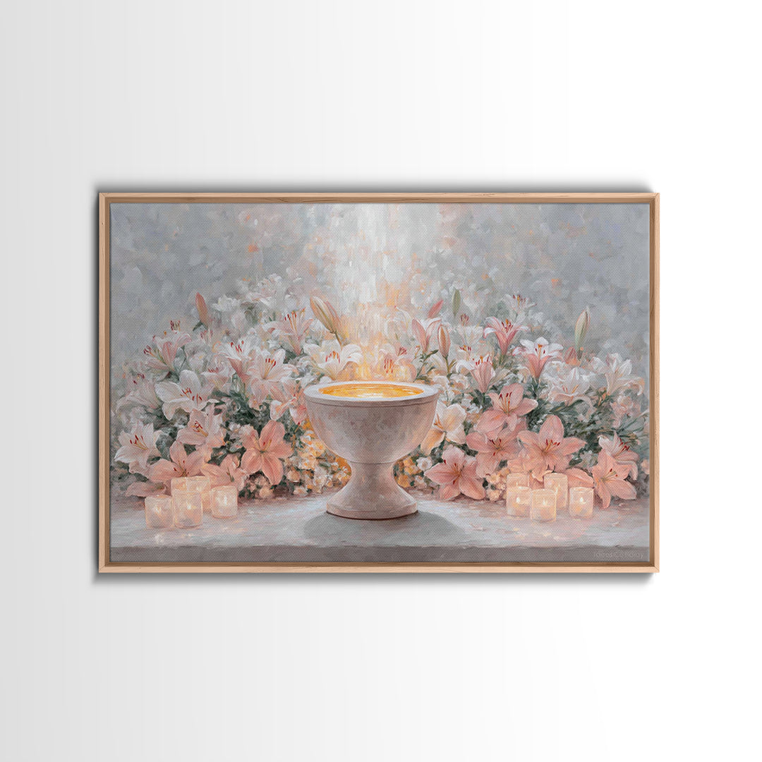 Angel’s Promise - Framed Canvas Print - Christian Art Canvas - Jesus Painting - Christian Painting - Christian Wall Art - Christmas Wall Ar