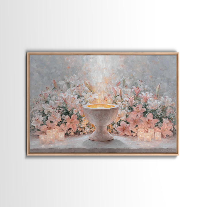 Angel’s Promise - Framed Canvas Print - Christian Art Canvas - Jesus Painting - Christian Painting - Christian Wall Art - Christmas Wall Ar