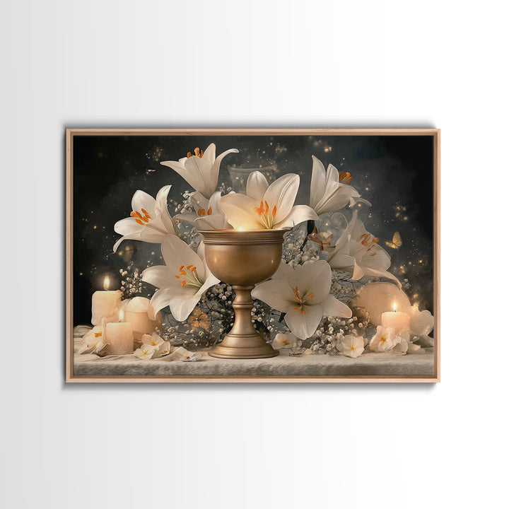 Sacred Wonder - Framed Canvas Print - Christian Painting - Christian Wall Art - Christian Art Canvas - Jesus Painting - Christmas Wall Art