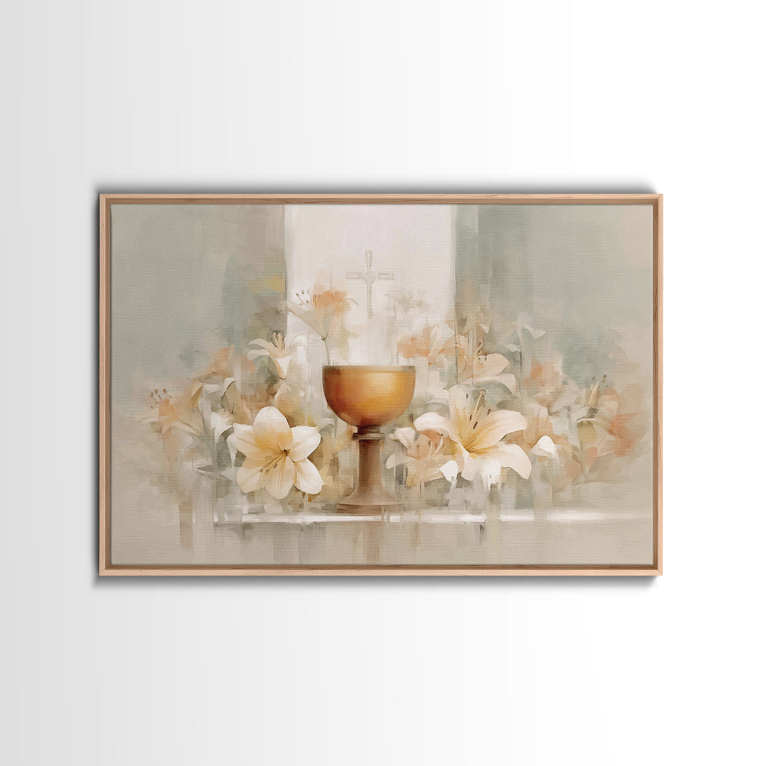 Winter Reverence - Framed Canvas Print - Christmas Wall Art - Christian Painting - Jesus Painting - Christian Art Canvas - Christian Wall A
