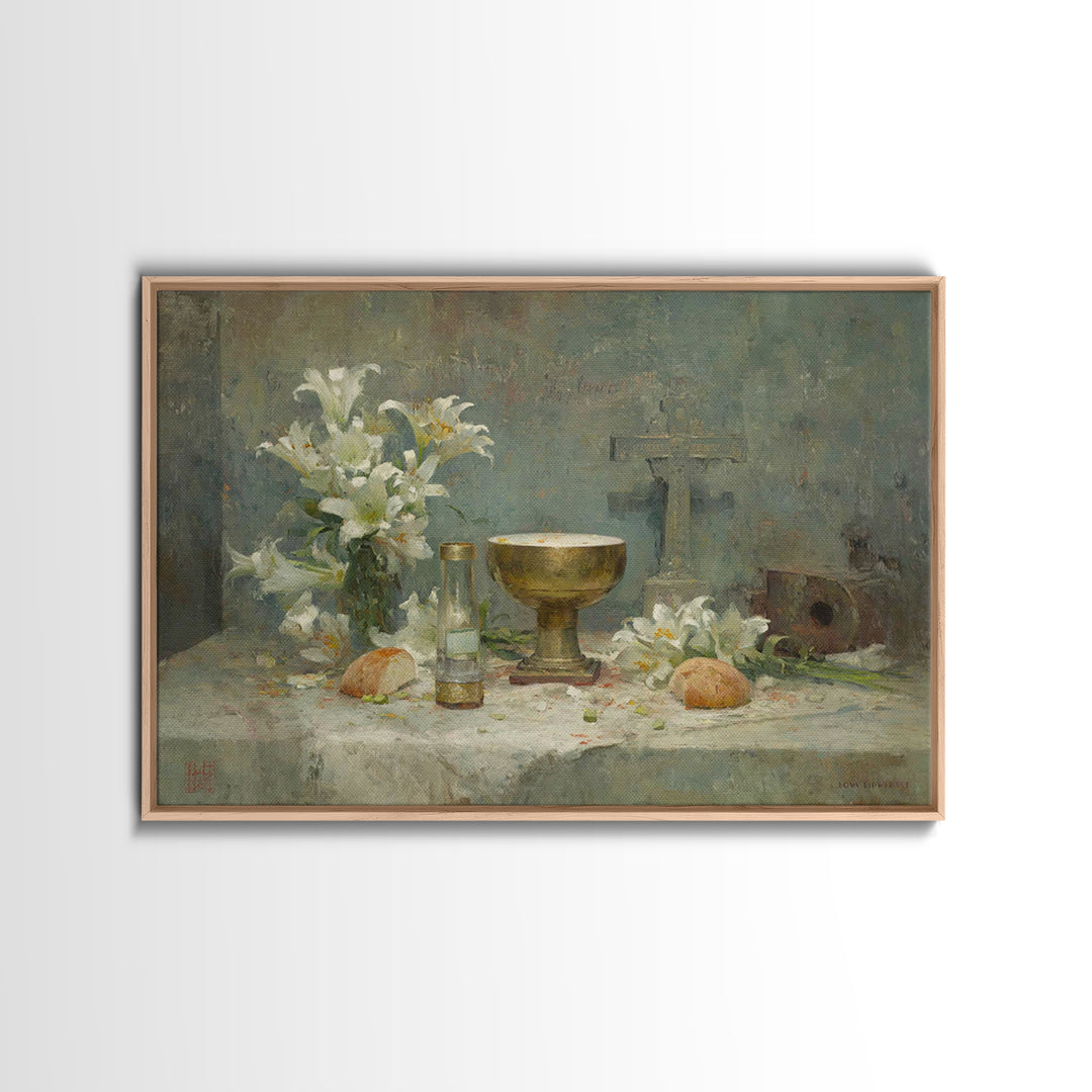 Way Of The Lamb | Framed Canvas Print | Christian Art Canvas | Christian Christmas Art | Christian Wall Art