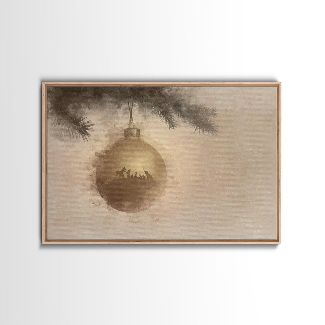 Path Of Redemption, Framed Canvas Print, Christian Wall Art, Christian Christmas Art, Christian Art Canvas