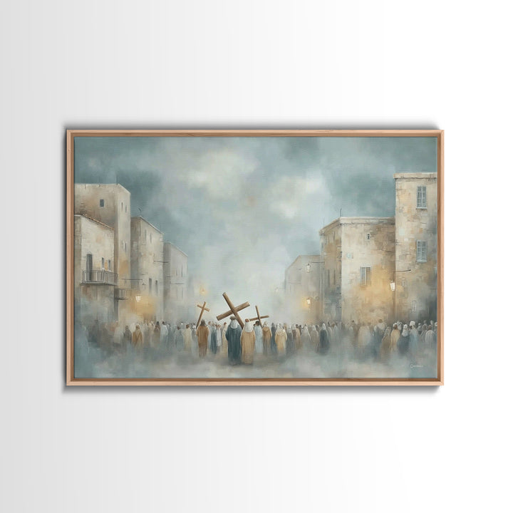 Heavenly Harps – Framed Canvas Print – Christian Wall Art – Christian Art Canvas – Christmas Art – Christian Christmas Art – Christian Deco