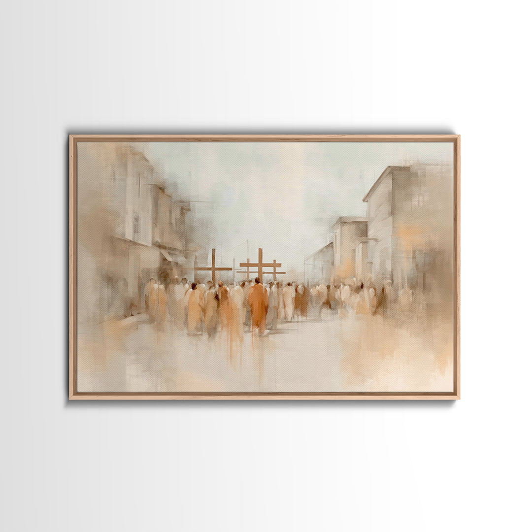 Quiet Redeemer, Framed Canvas Print, Christian Painting, Jesus Painting Canvas, Christian Wall Art, Christian Art Print, Christian Decor