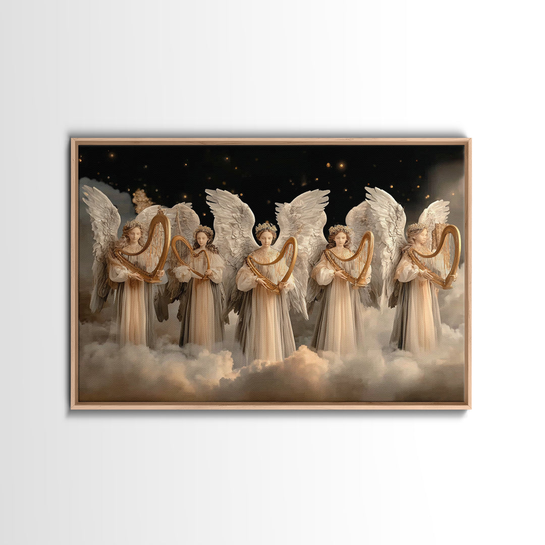 Starry Manger, Framed Canvas Print, Christmas Art, Christian Christmas Art, Christian Art Canvas, Christian Wall Art, Christmas Art Prints