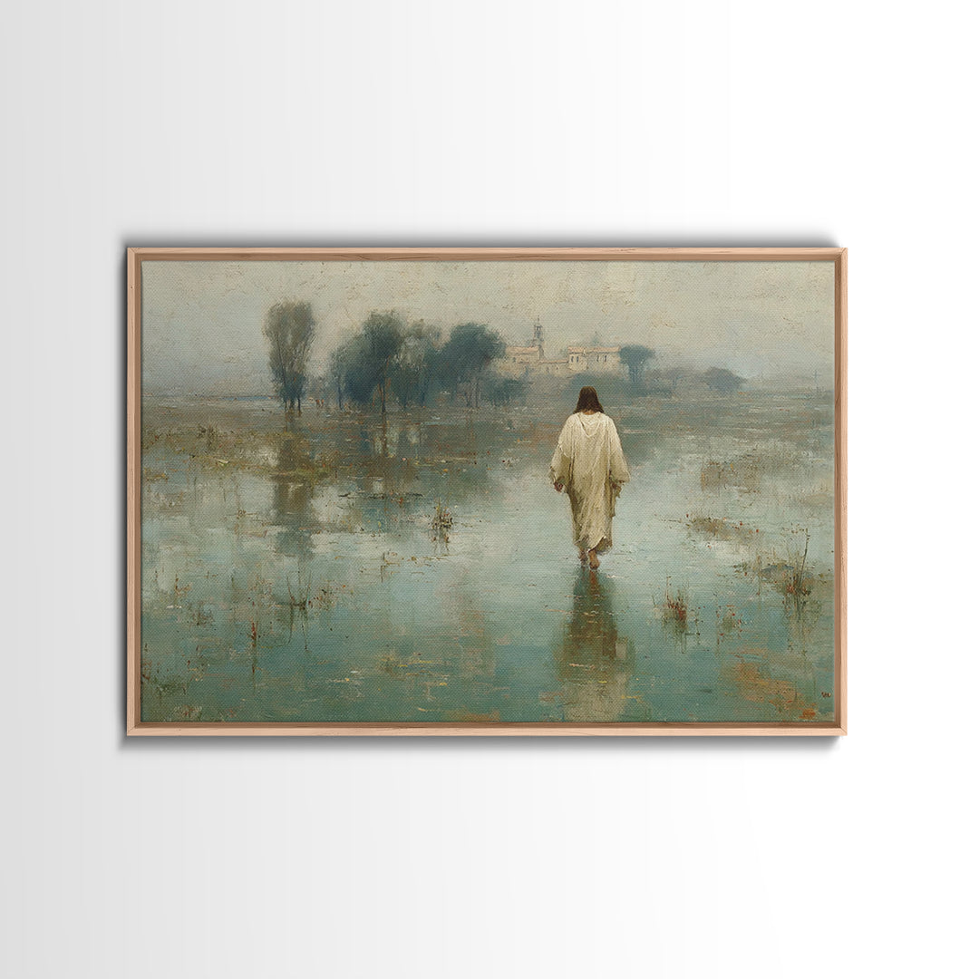 Quiet Nativity – Framed Canvas Print – Christmas Wall Art – Christian Art Print – Christian Christmas Art – Christian Decor – Christmas Art