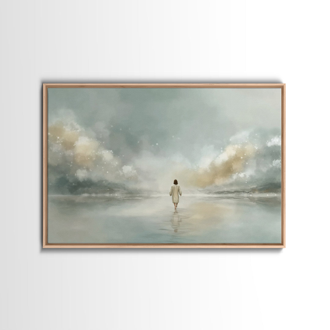 Radiant Manger | Framed Canvas Print | Christmas Art Prints | Christian Christmas Decor | Christian Art Canvas | Christian Wall Art