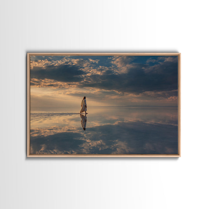 Blessed Arrival, Framed Canvas Print, Christian Christmas Art, Christmas Wall Art, Christian Art Print, Christmas Art Framed, Christian Dec