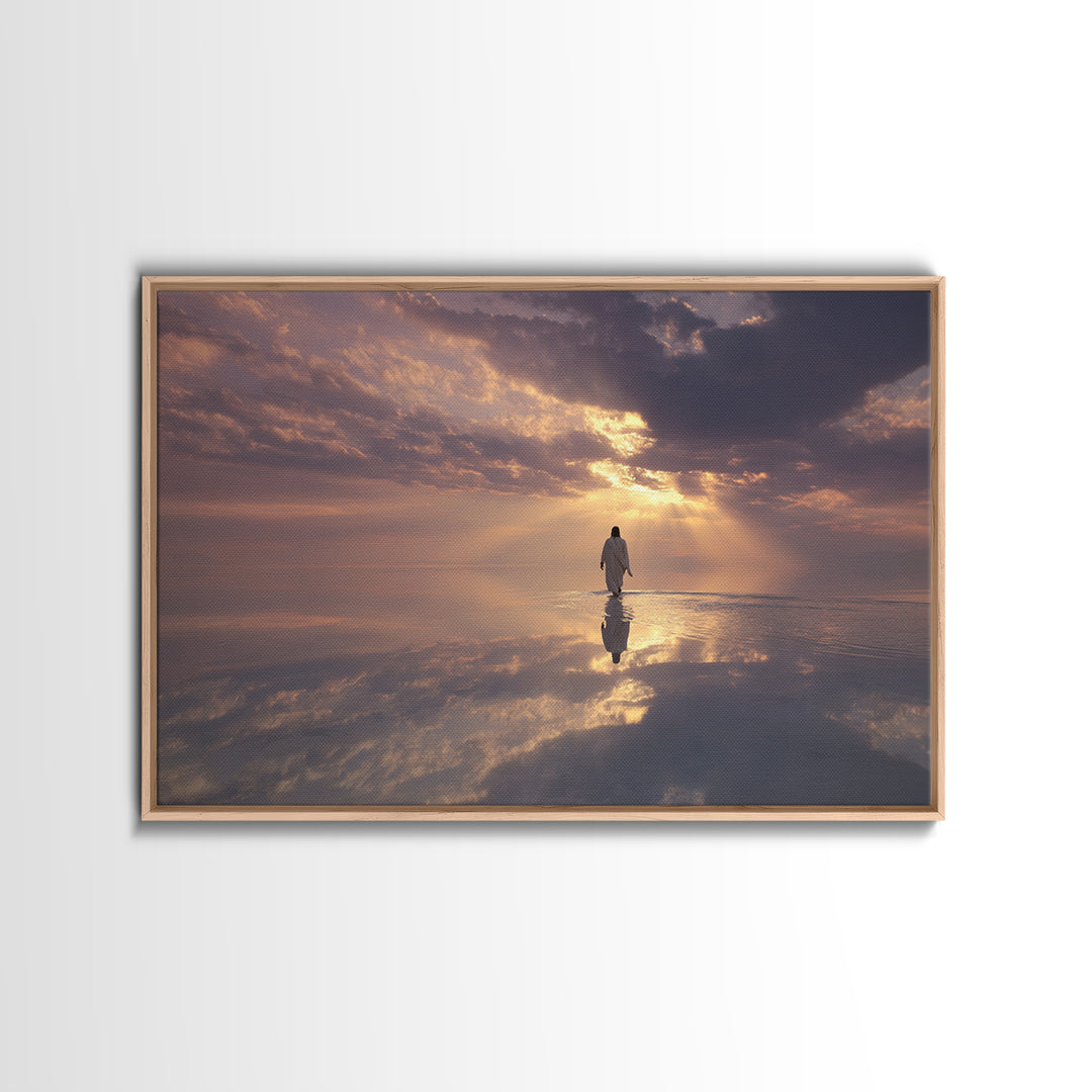 Holy Light – Framed Canvas Print – Christmas Wall Art – Christian Art Canvas – Christian Christmas Art – Christian Decor – Christmas Art Pr