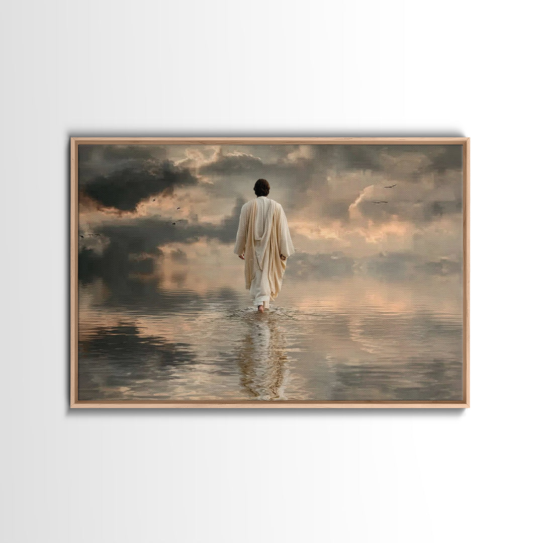 Midnight Glory – Framed Canvas Print – Christmas Art – Christian Wall Art – Christian Art Canvas – Christian Christmas Art – Christian Art