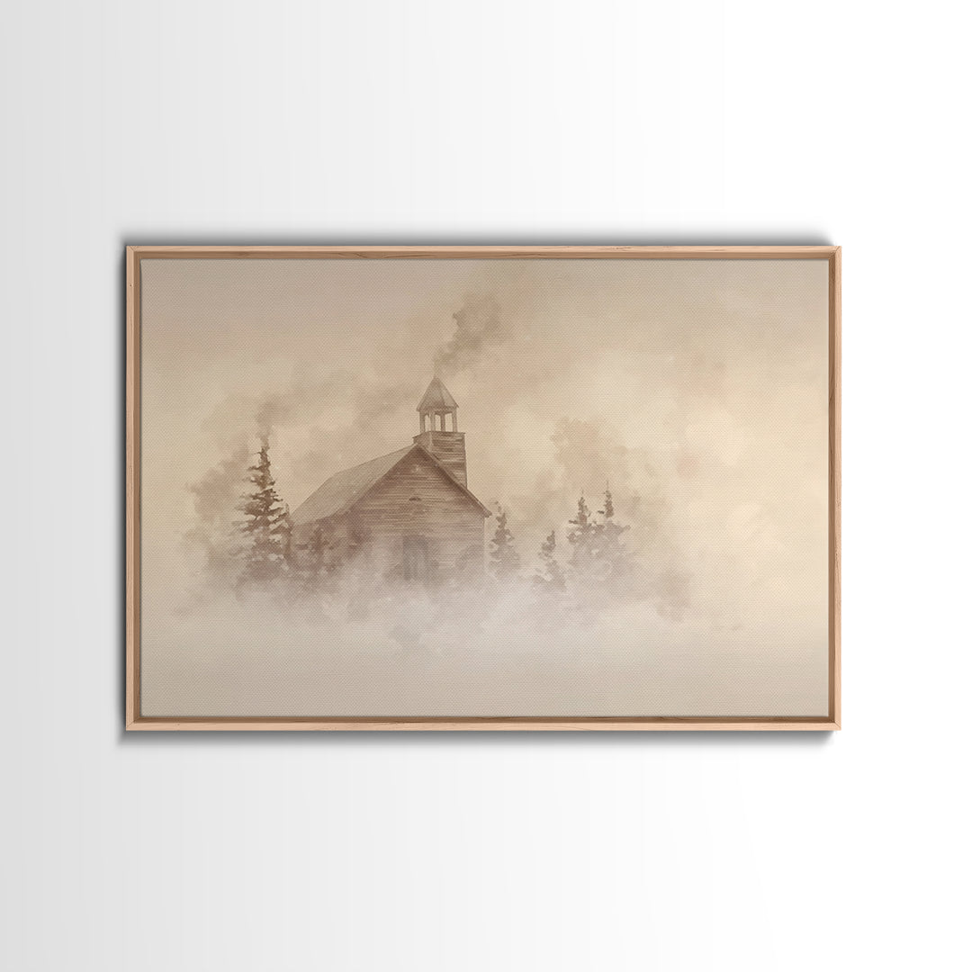 Cloudwalk Reverence – Framed Canvas Print – Jesus Painting – Christian Art Canvas – Subtle Christian Art – Christian Paintings