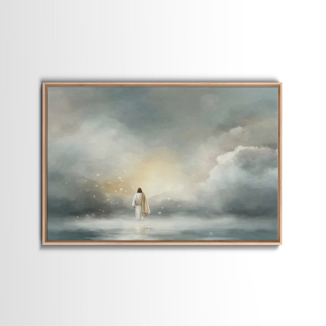 Peaceful Lily Rest, Framed Canvas Print, Christian Art Canvas, Christian Wall Art, Christian Art Print, Subtle Christian Paintings, Christi