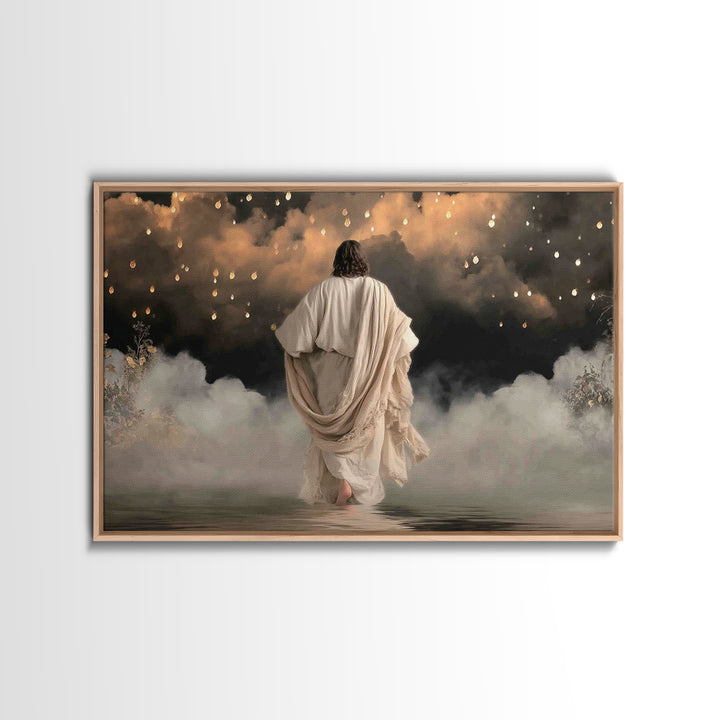 Graceful Meadow Cross – Framed Canvas Print – Christian Art Canvas – Christmas Wall Art – Jesus Painting – Christian Wall Art – Christian D