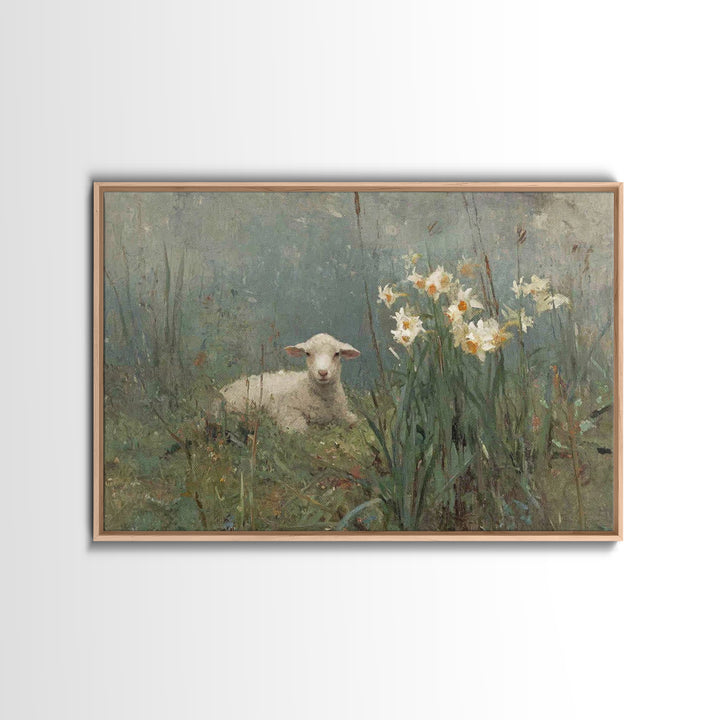 Blossoms Of Mercy | Framed Canvas Print | Christian Wall Art | Jesus Painting | Christmas Wall Art | Christian Decor | Christian Art Canvas