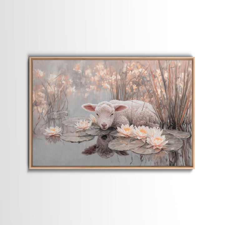 Quiet Shepherd Hope | Framed Canvas Print | Christian Art Canvas | Christian Decor | Christian Wall Art | Jesus Painting | Christmas Wall A