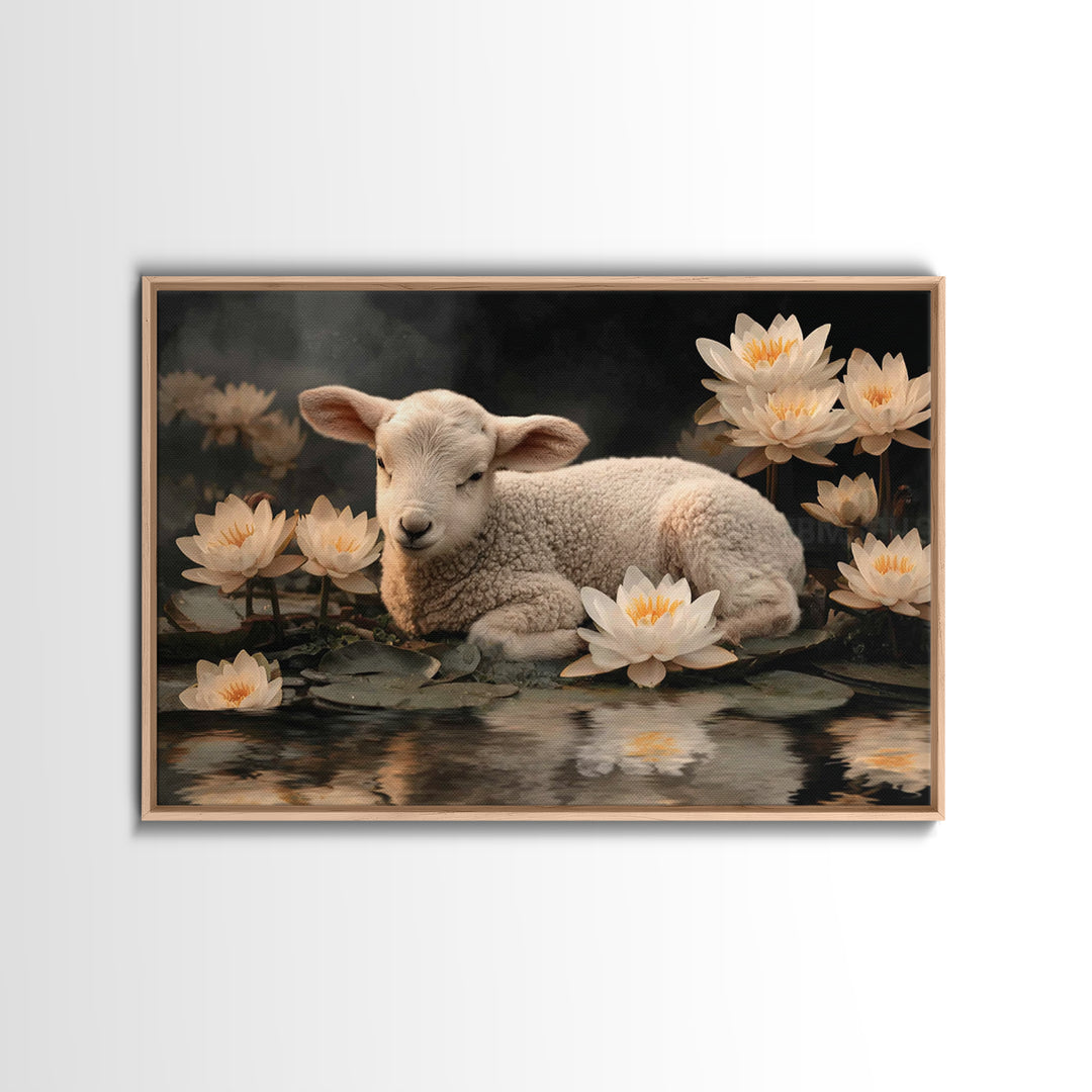 Morning Hymn Light | Framed Canvas Print | Christmas Wall Art | Christian Wall Art | Christian Art Canvas | Jesus Painting | Christian Deco