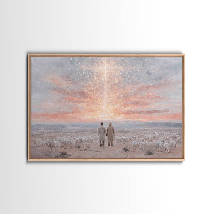 Dawn Of Promise | Framed Canvas Print | Christian Christmas Art | Christian Wall Art | Christian Art Canvas | Christmas Art Prints | Christ