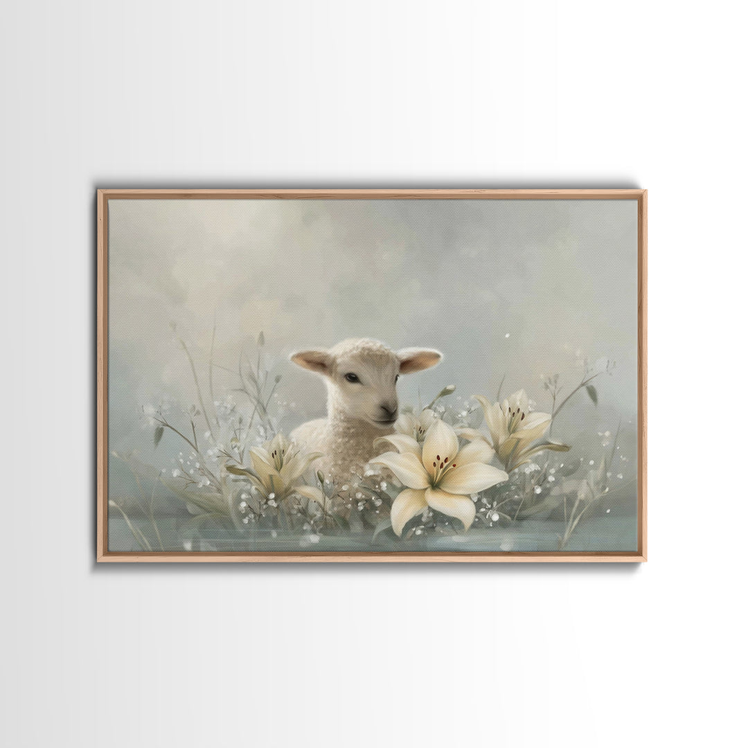Silent Evening Church, Framed Canvas Print, Christian Decor, Christian Wall Art, Jesus Painting, Christian Art Canvas, Christmas Wall Art