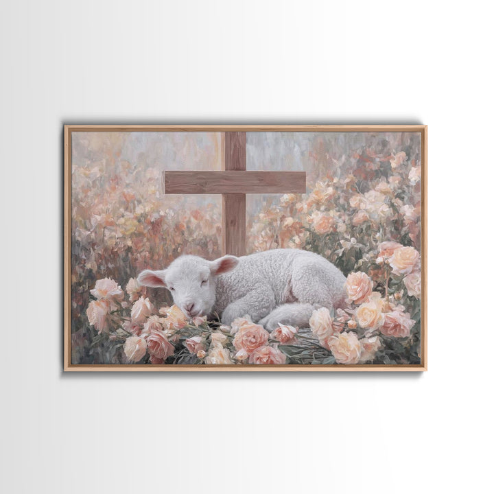 Nightfold Serenity – Framed Canvas Print – Christian Art Canvas – Christian Wall Art – Moody Christmas Art – Christian Decor – Christmas Ar