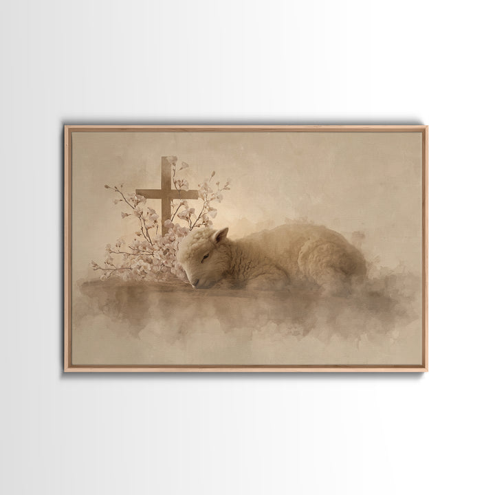 Heavenly Stillness – Framed Canvas Print – Christian Wall Art – Christian Art Print – Minimalist Christian Art – Christian Christmas Art –