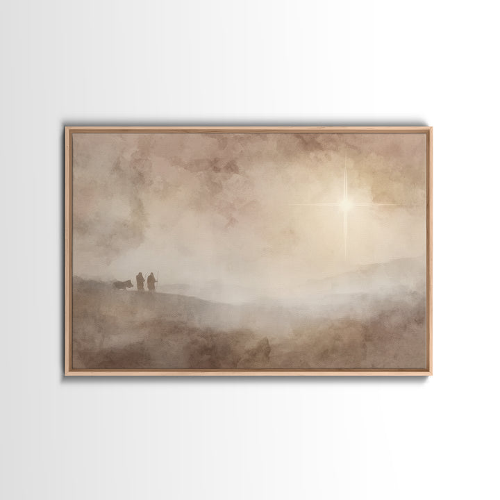 Holy Journey – Framed Canvas Print – Christian Christmas Art – Christian Wall Art – Christmas Art Prints – Modern Christmas Art – Christian