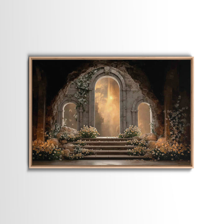 Eternal Garden Light – Framed Canvas Print – Christian Decor – Christian Art Canvas – Unique Christian Art – Christian Wall Art – Christian