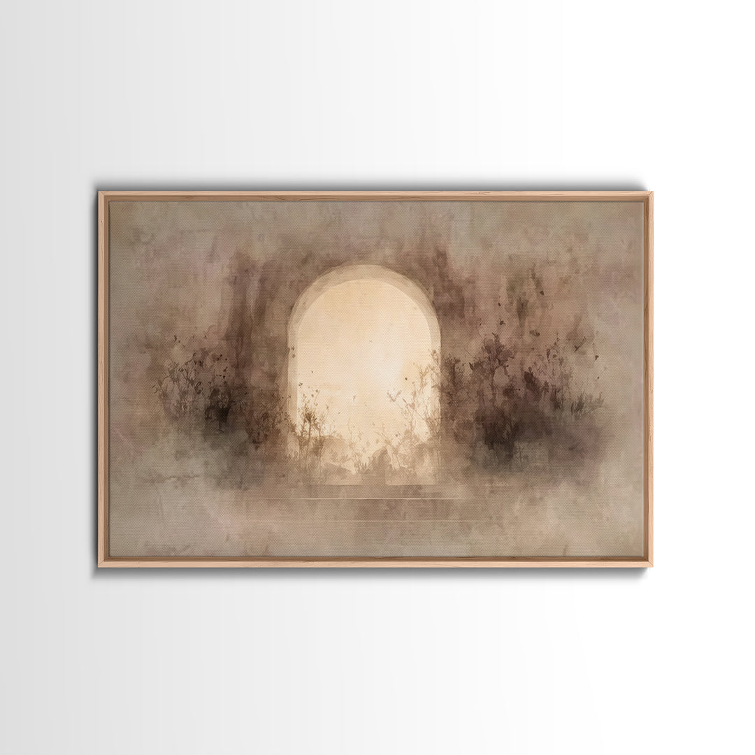 Sacred Dawn Path | Framed Canvas Print | Christian Art Canvas | Minimalist Christian Art | Christian Wall Art | Christian Art Prints | Chri
