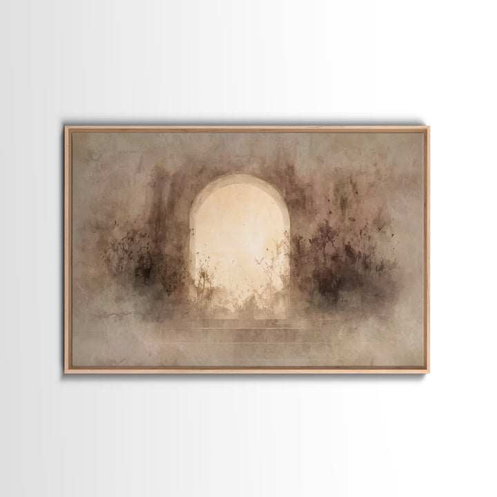 Sacred Dawn Path | Framed Canvas Print | Christian Art Canvas | Minimalist Christian Art | Christian Wall Art | Christian Art Prints | Chri