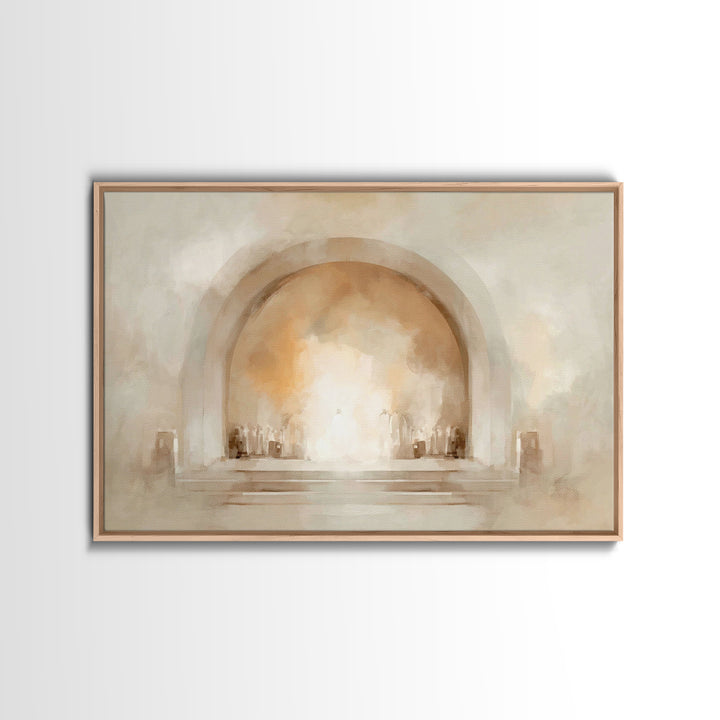 Holy Arch Gathering, Framed Canvas Print, Christian Art Canvas, Christian Wall Art, Christian Art Prints, Christian Gift Ideas, Modern Chri
