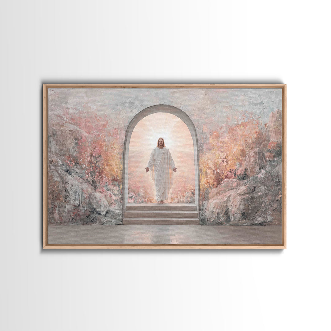 Resurrection Light – Framed Canvas Print – Christian Wall Art – Christian Art Canvas – Christian Gift Ideas – Christian Art Prints – Modern