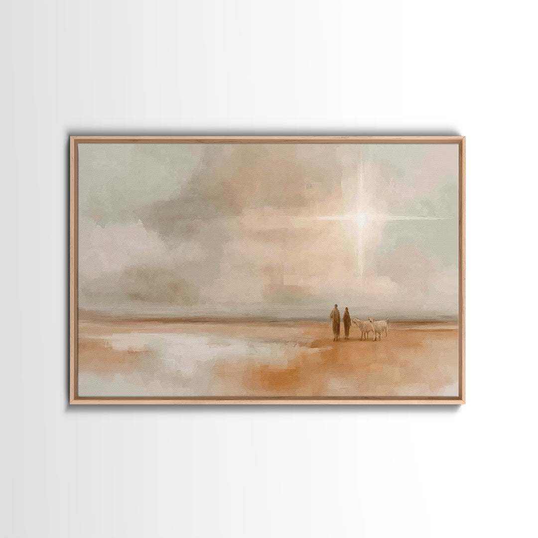 Guiding Light, Framed Canvas Print, Christian Christmas Art, Christmas Wall Art, Christian Art Canvas, Christian Wall Art, Christmas Art Pr
