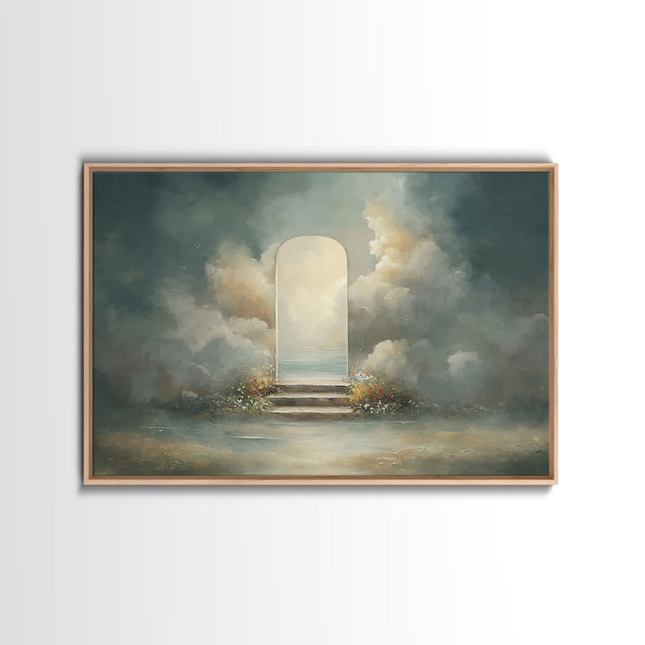 Heaven’s Open Door, Framed Canvas Print, Christian Art Canvas, Christian Wall Art, Unique Christian Art, Christian Art Prints, Christian Gi