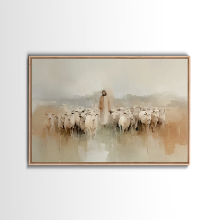 Blossoms Of Guidance – Framed Canvas Print – Christian Art Canvas – Jesus Painting – Christian Art Work – Christian Wall Art – Christian Gi