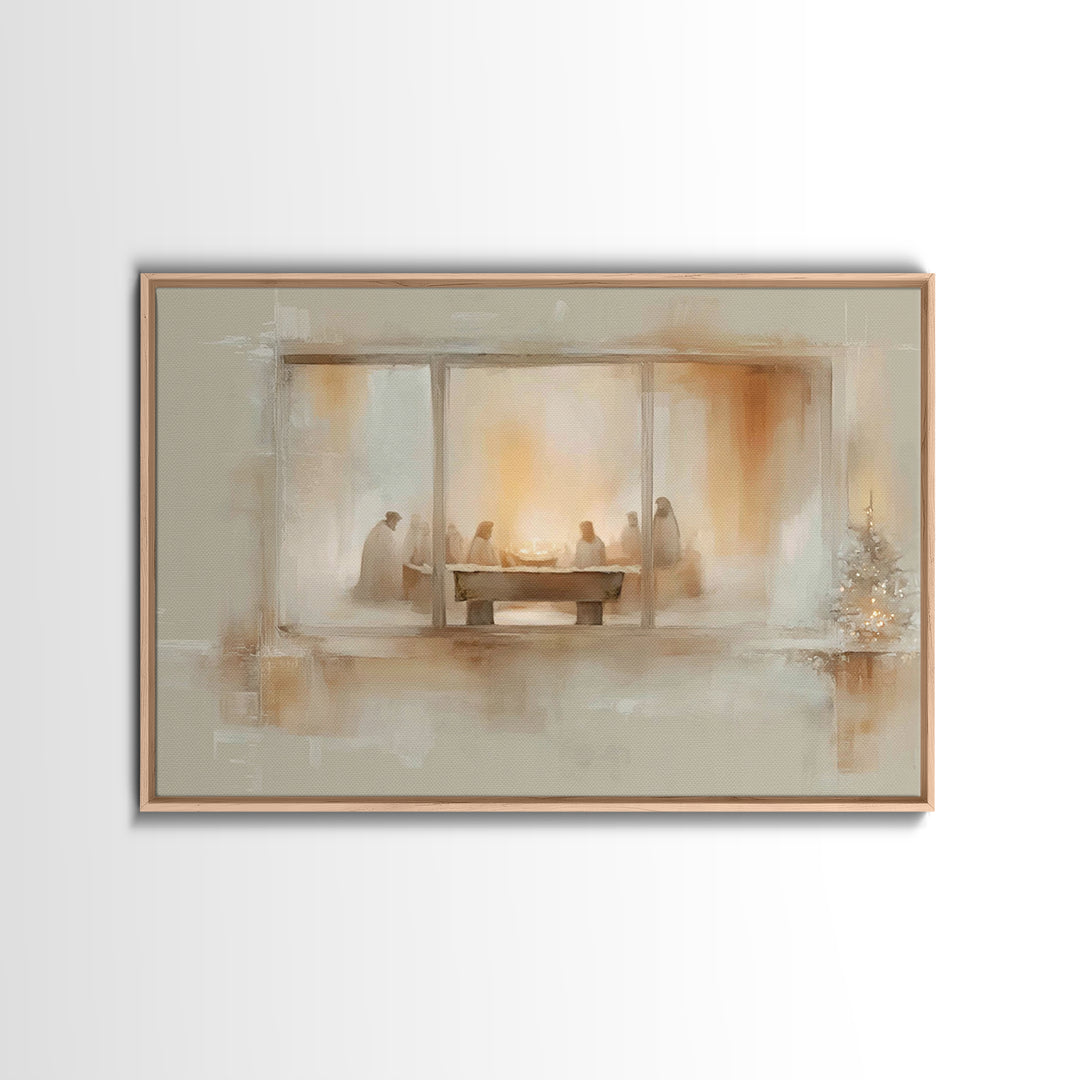 Upper Room Gathering | Framed Canvas Print | Christian Art Canvas | Christian Wall Art | Christmas Art | Christian Art Prints | Christian G