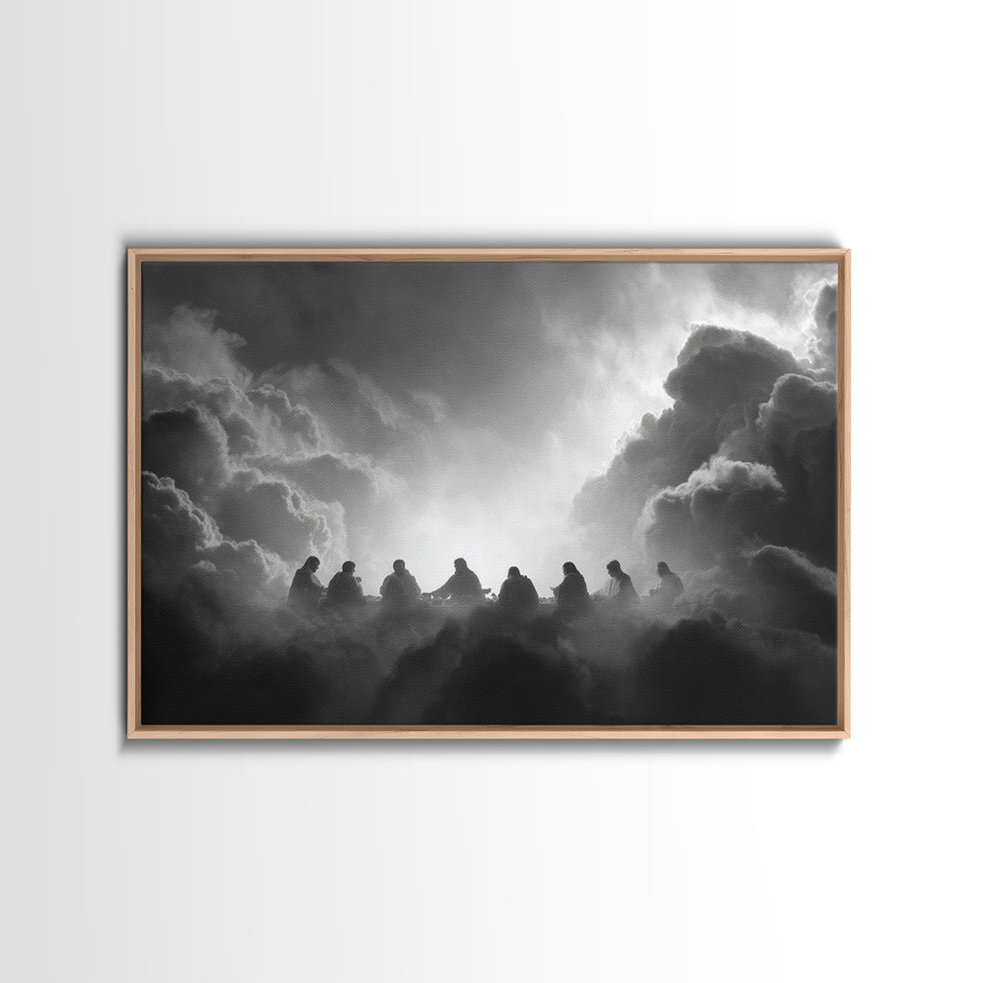 Holy Supper Moment | Framed Canvas Print | Christian Art Canvas | Jesus Wall Art | Christian Art Painting | Christmas Art Work | Christian