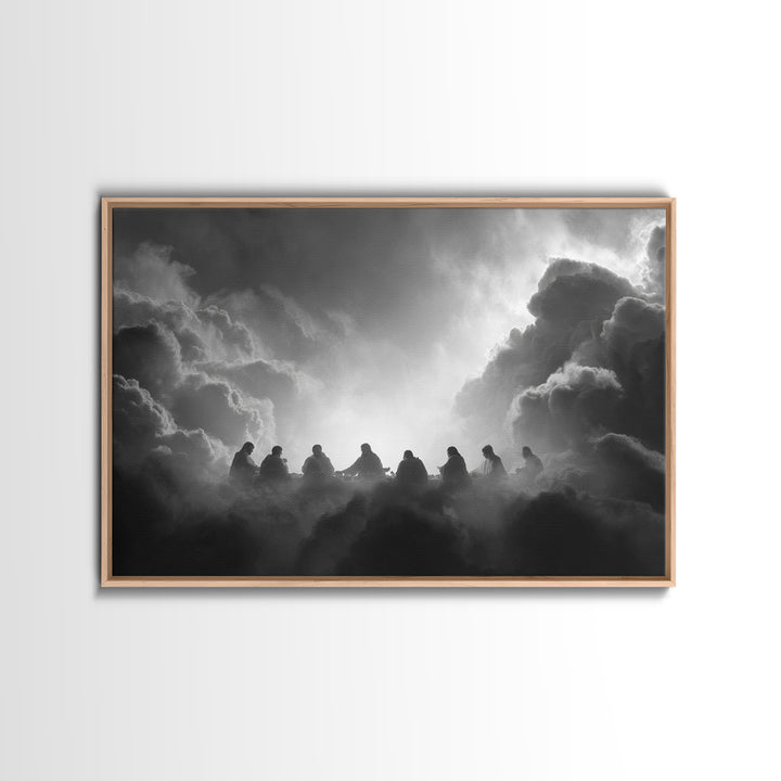 Holy Supper Moment | Framed Canvas Print | Christian Art Canvas | Jesus Wall Art | Christian Art Painting | Christmas Art Work | Christian