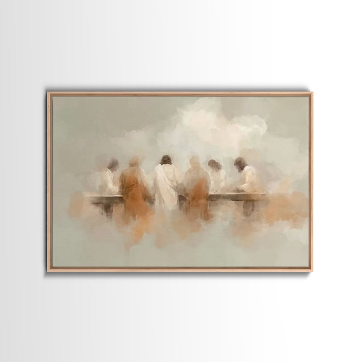 Heavenly Supper Peace – Framed Canvas Print – Christian Wall Art – Christian Art Canvas – Jesus Painting – Christian Art Work – Subtle Chri