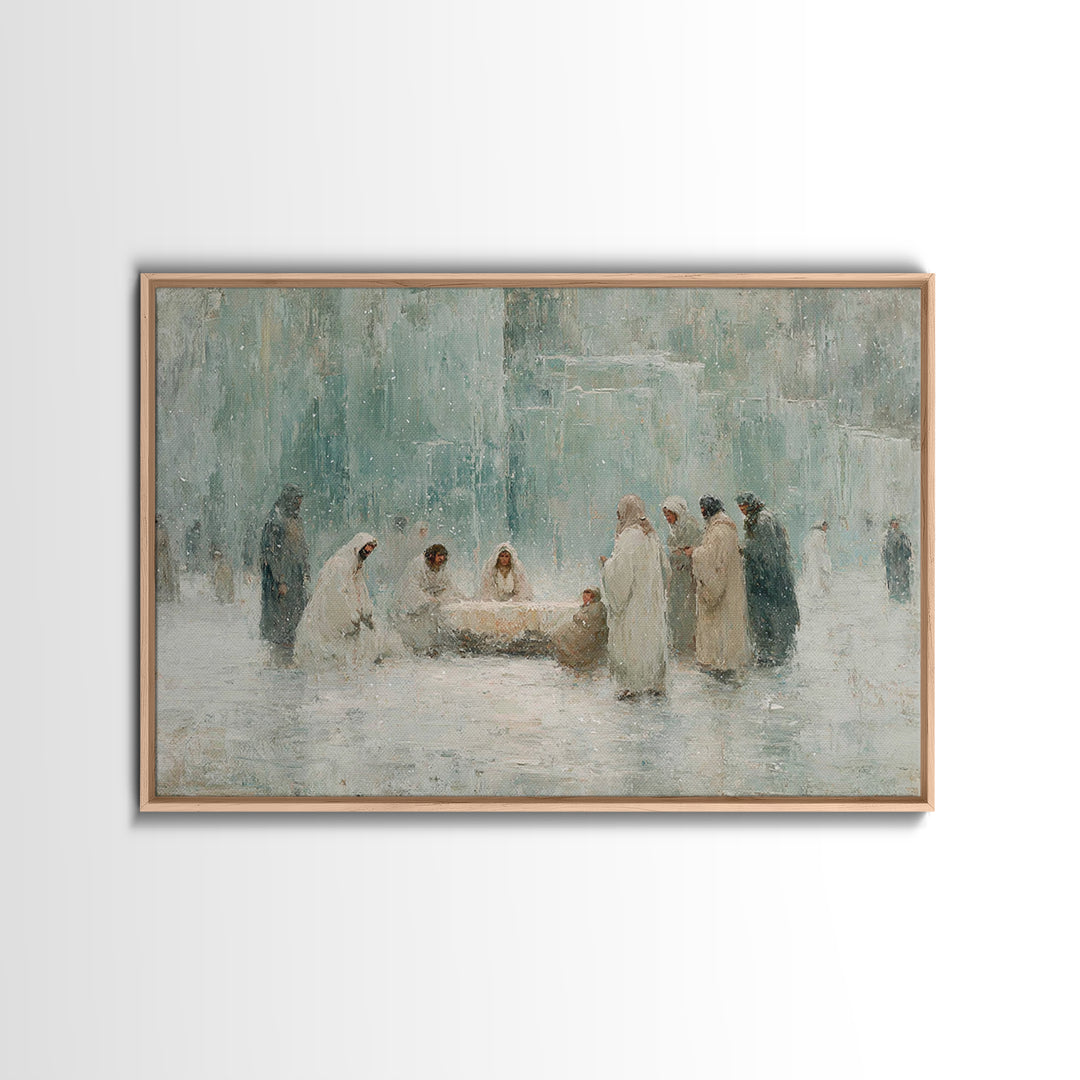 Three Kings Light, Framed Canvas Print, Christian Art Canvas, Christian Wall Art, Christian Christmas Art, Jesus Christmas Art, Christmas C