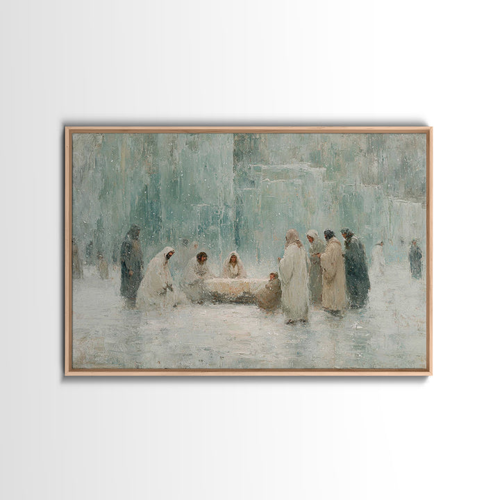 Three Kings Light, Framed Canvas Print, Christian Art Canvas, Christian Wall Art, Christian Christmas Art, Jesus Christmas Art, Christmas C