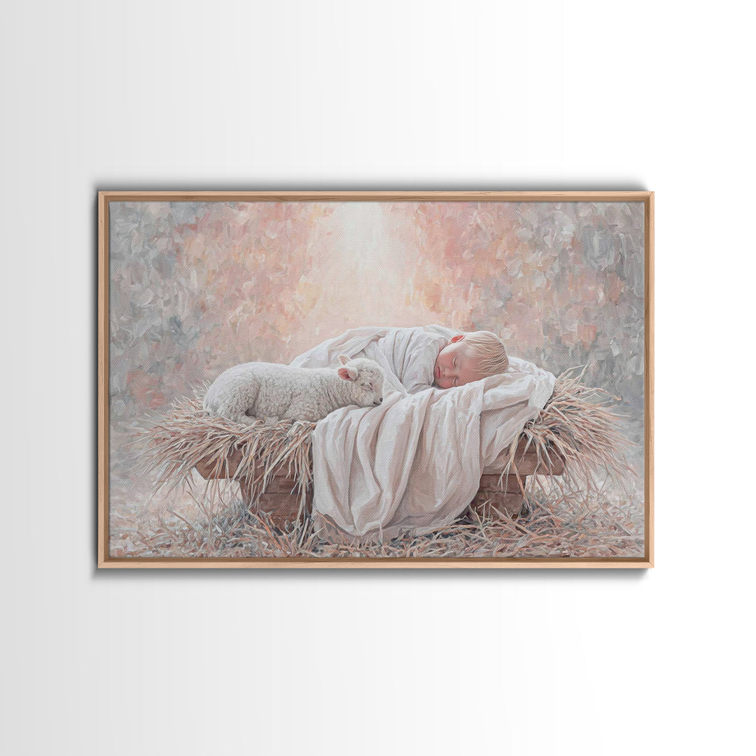 Star of Bethlehem – Framed Canvas Print – Christmas Wall Art – Christian Art – Christian Wall Art – Jesus Painting – Christian Art Canvas