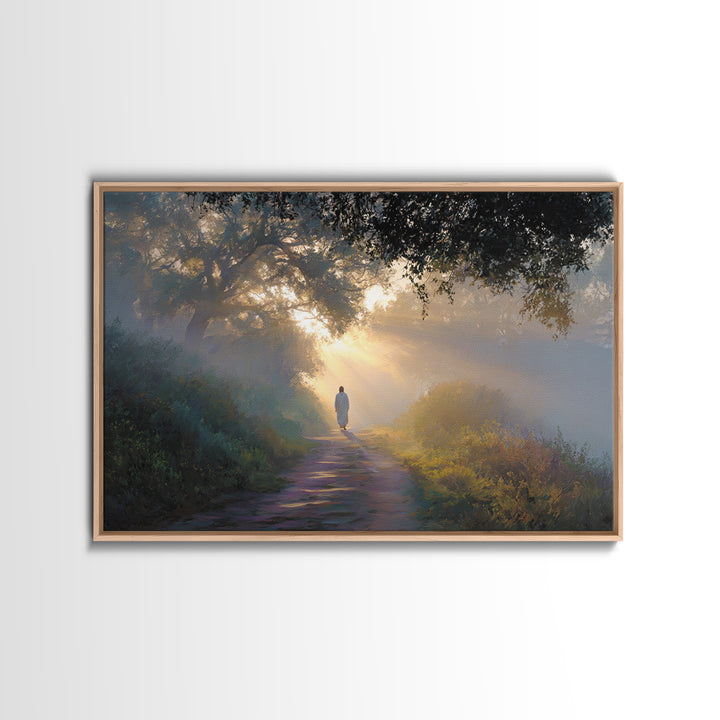 Light Of Dawn | Framed Canvas Print | Christian Wall Art | Jesus Canvas Art | Christian Art Print | Modern Christian Painting | Christian D