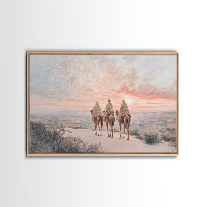 Dawn To Bethlehem – Framed Canvas Print – Christian Art – Christian Art Canvas – Christian Christmas Art – Christmas Wall Art – Subtle Chri