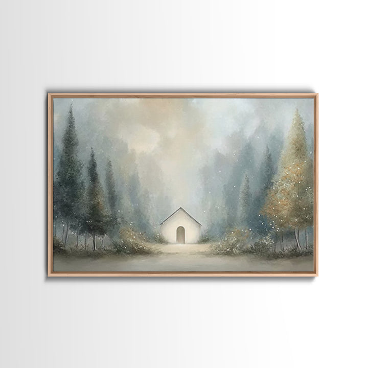Silent Forest Sanctuary | Framed Canvas Print | Christian Art Canvas | Christian Gift Ideas | Christian Wall Art | Christmas Art | Modern C