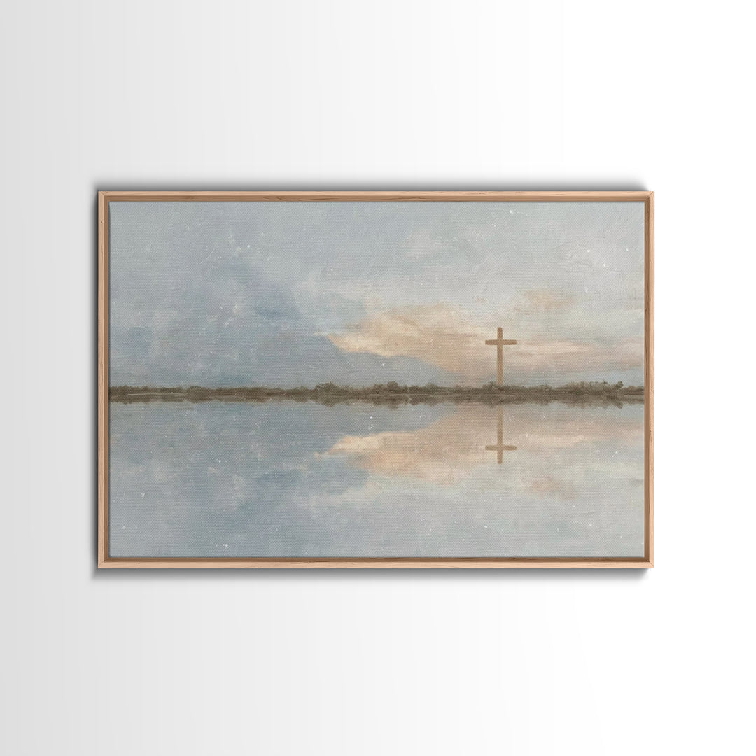 Light Of Promise | Framed Canvas Print | Christian Wall Art | Christmas Art | Christian Art Canvas | Subtle Christian Art | Christian Decor